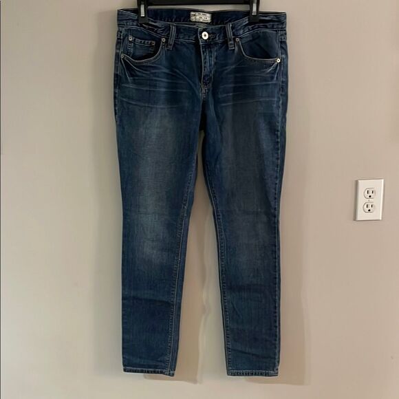 Free People Blue Straight Leg Jeans Classic Style - Picture 1 of 6